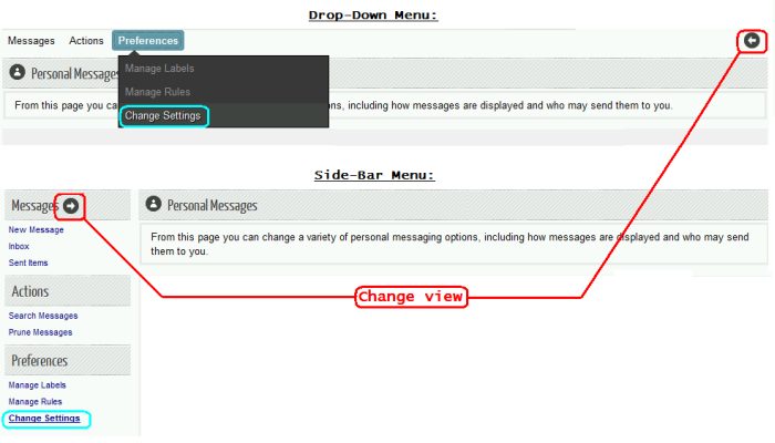 Private Messages -Settings